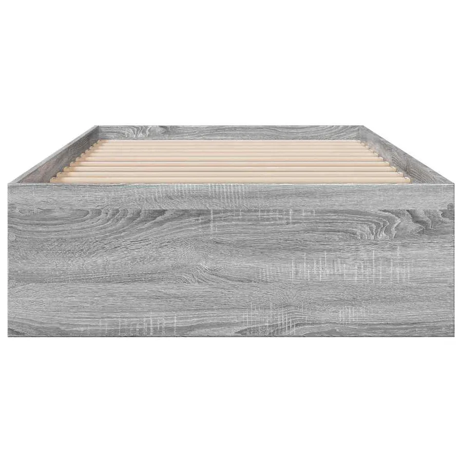 Cadre de lit avec tiroirs sans matelas sonoma gris 100x200 cm - 4