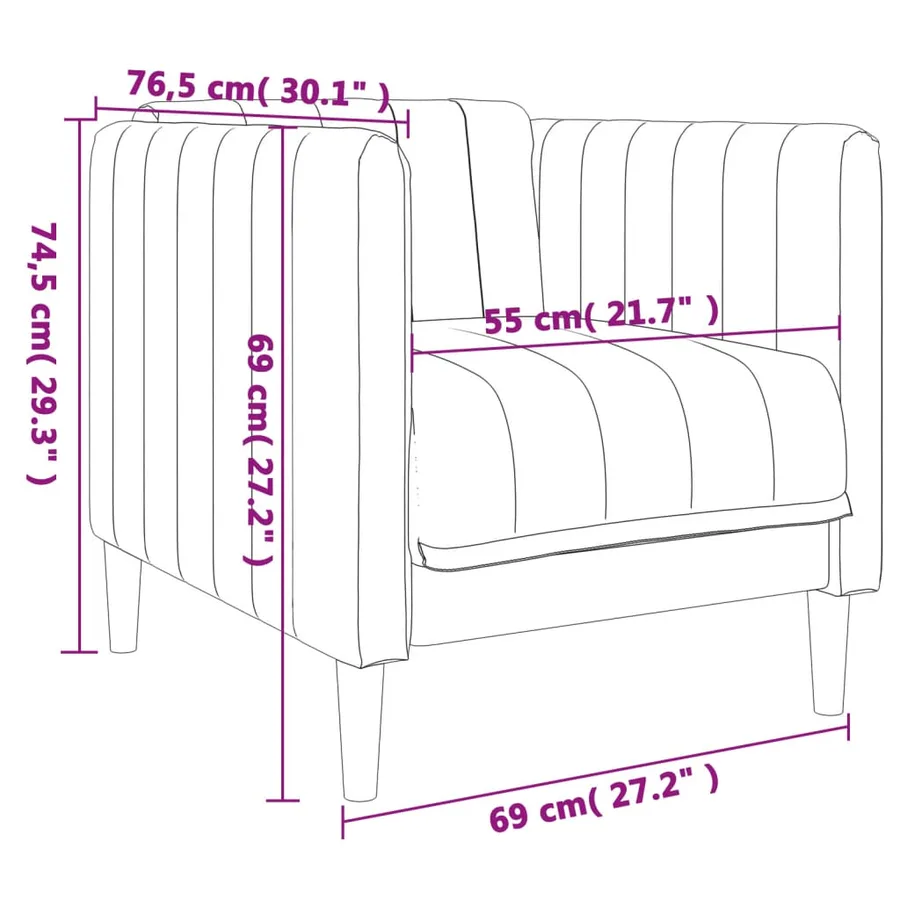 Fauteuil taupe tissu - 9