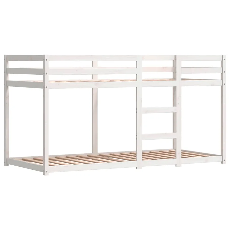 Lit superposé sans matelas rose 75x190 cm bois de pin massif - 8