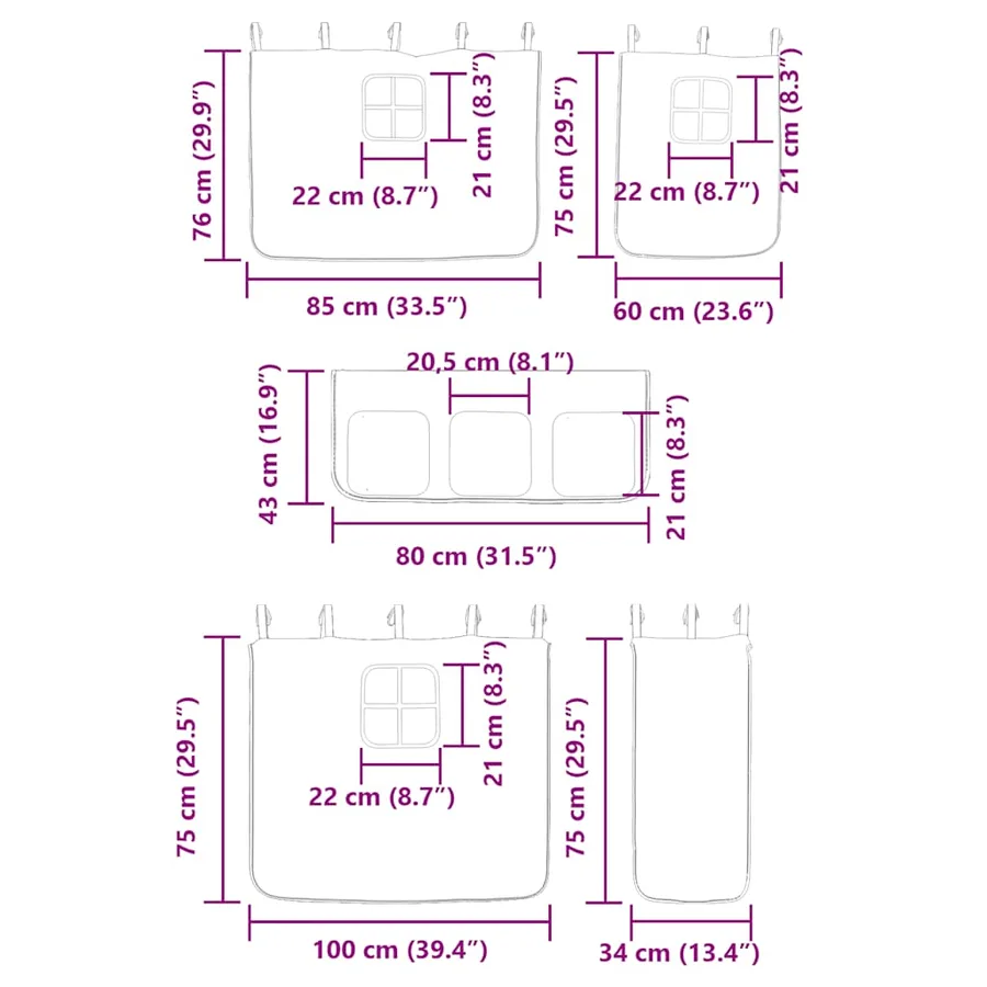 Lit superposé sans matelas 90x200 cm bois de pin massif - 16