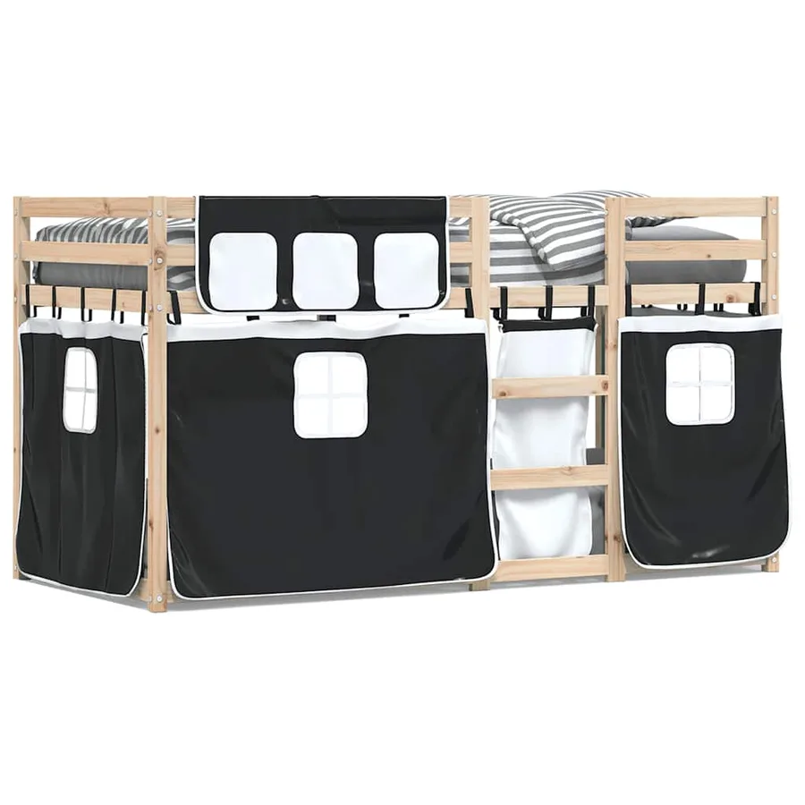 Lit superposé sans matelas 90x200 cm bois de pin massif - 2