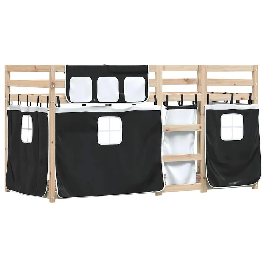 Lit superposé sans matelas 90x200 cm bois de pin massif - 3