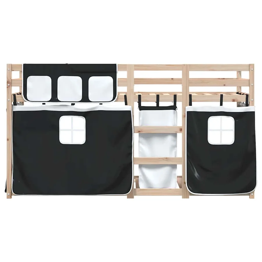 Lit superposé sans matelas 90x200 cm bois de pin massif - 5