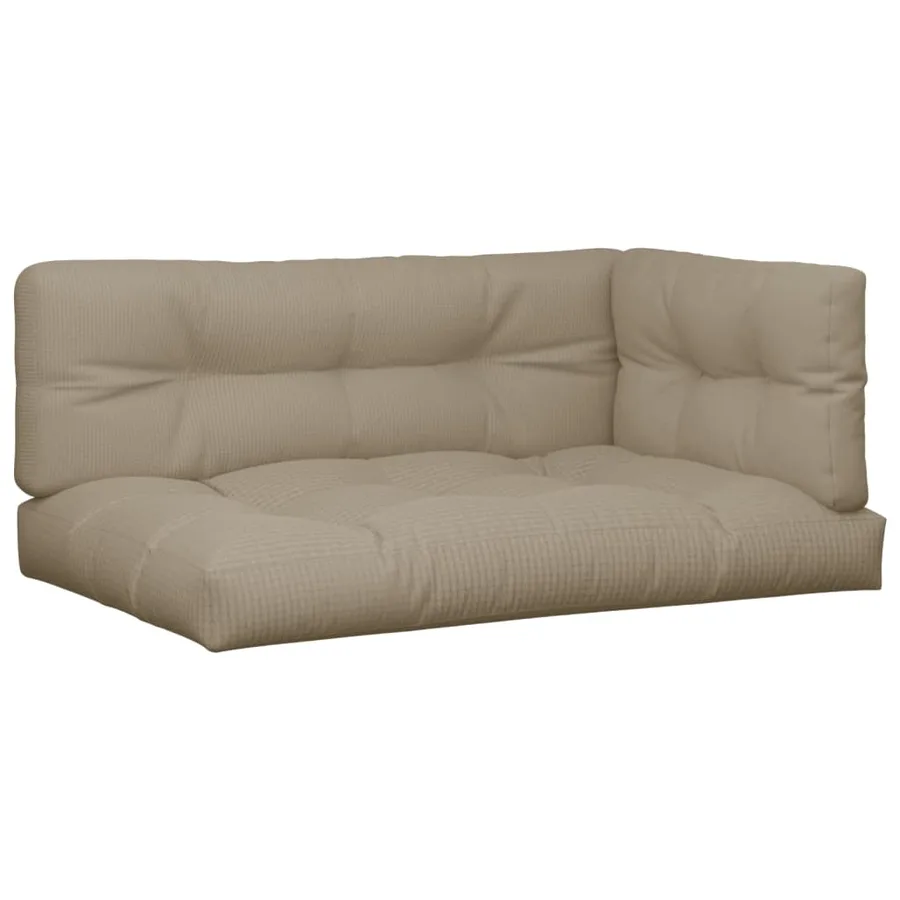 Coussins de palette lot de 3 taupe tissu - 2