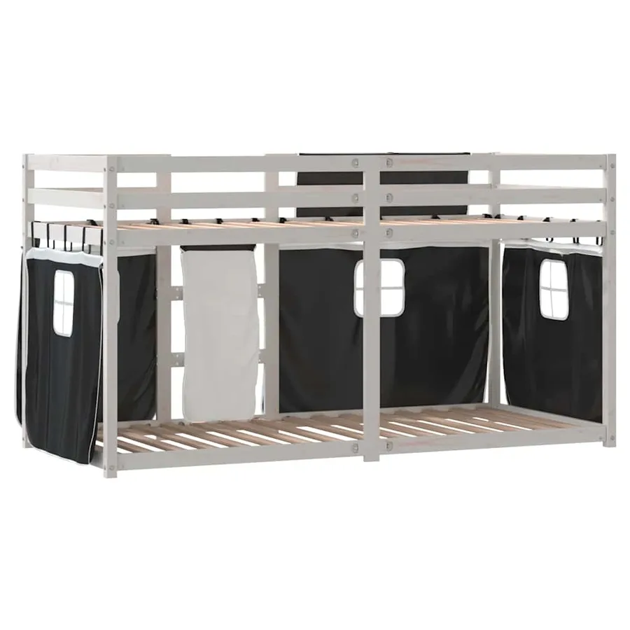 Lit superposé sans matelas 80x200 cm bois de pin massif - 7