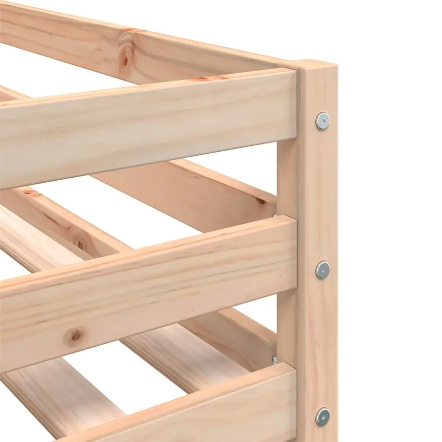 Lit superposé sans matelas 90x190 cm bois de pin massif - 11