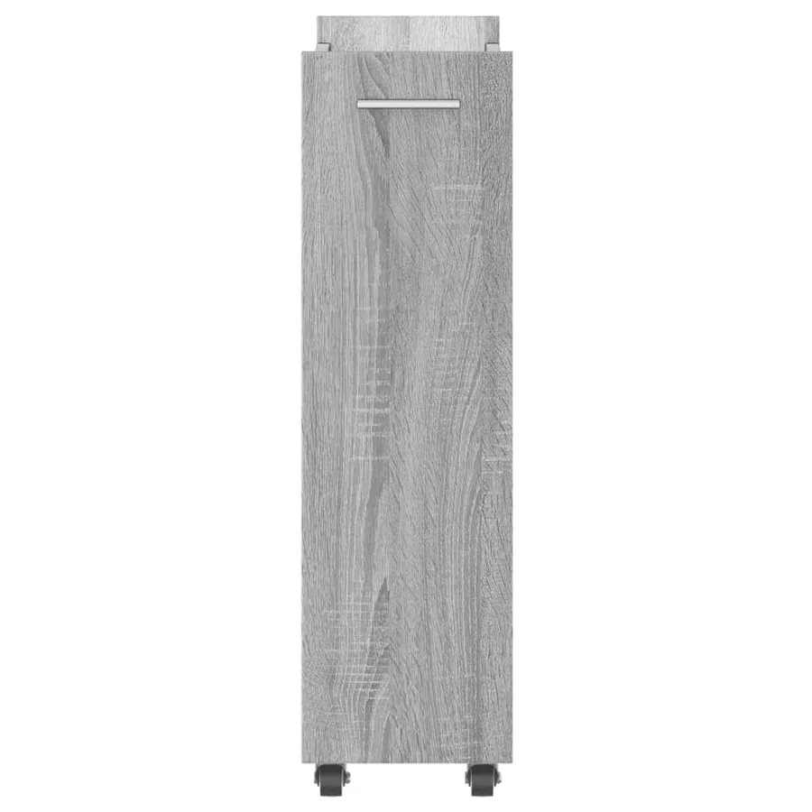 Armoire avec roues sonoma gris 60x22x79 cm bois d'ingénierie - 6
