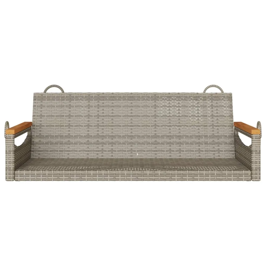 Balancelle gris 109x62x40 cm résine tressée - 4