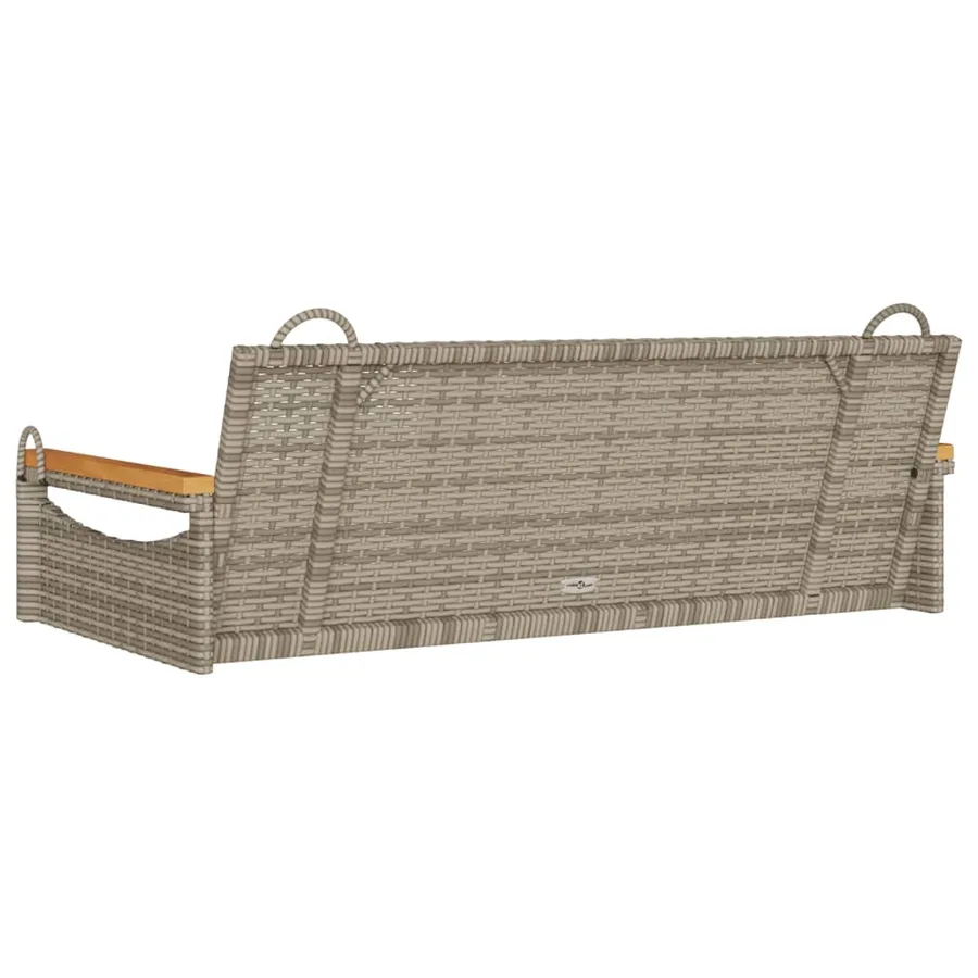 Balancelle gris 109x62x40 cm résine tressée - 6