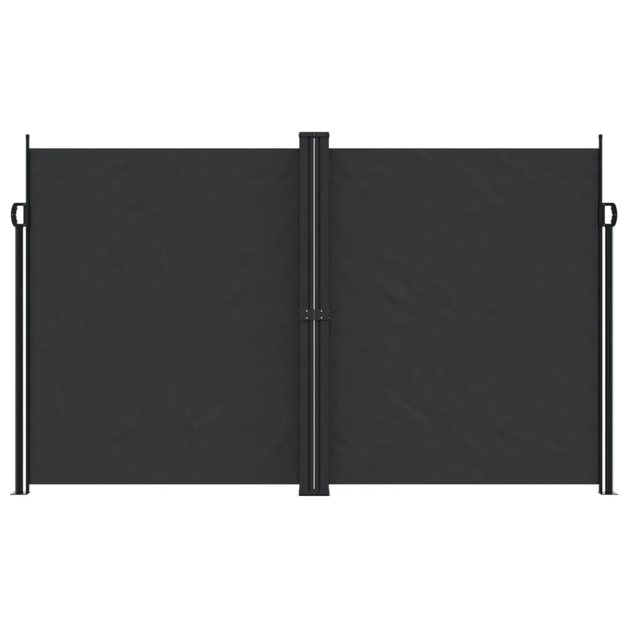 Auvent latéral rétractable noir 200x1000 cm - 3