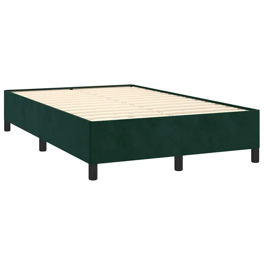 Sommier à lattes de lit avec matelas LED vert foncé 120x190 cm - 6