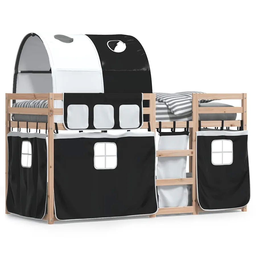 Lit superposé sans matelas 80x200 cm bois de pin massif - 2