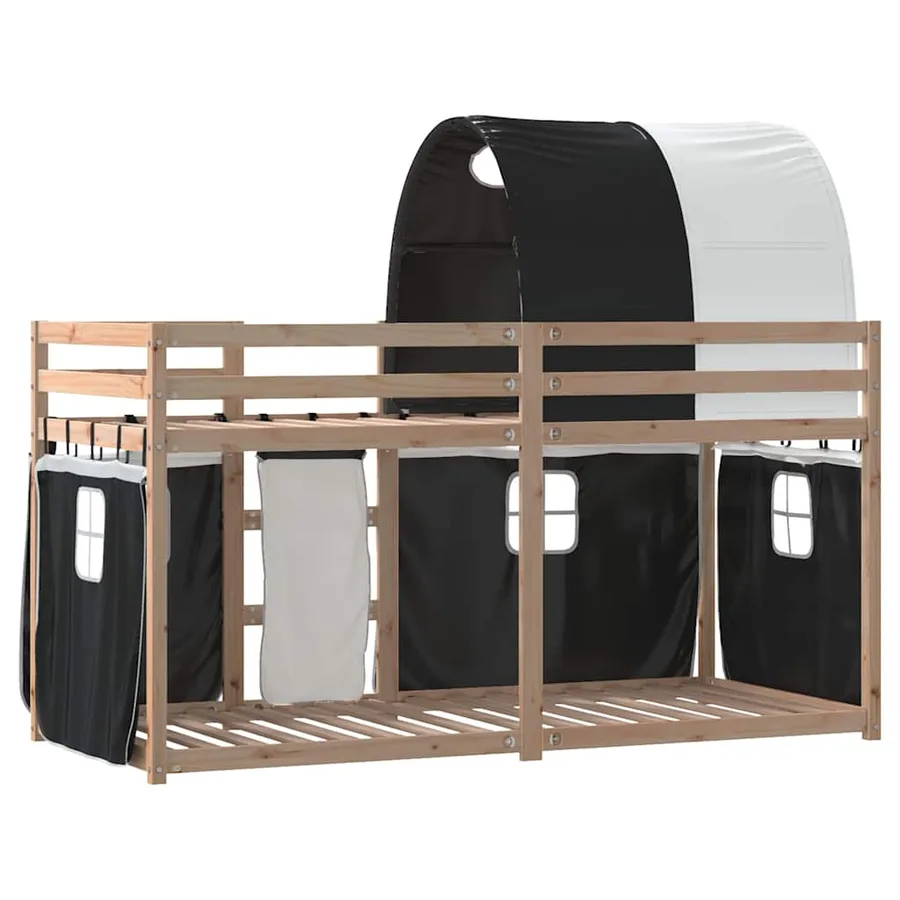 Lit superposé sans matelas 80x200 cm bois de pin massif - 7