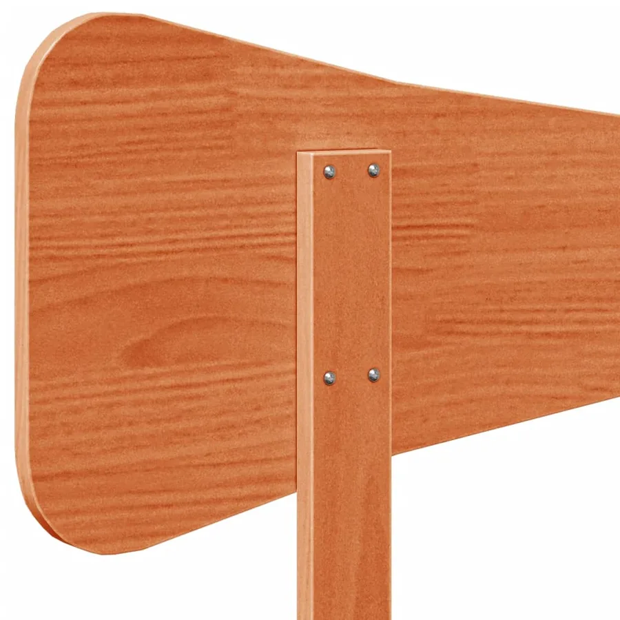 Tête de lit cire marron 140 cm bois massif de pin - 7
