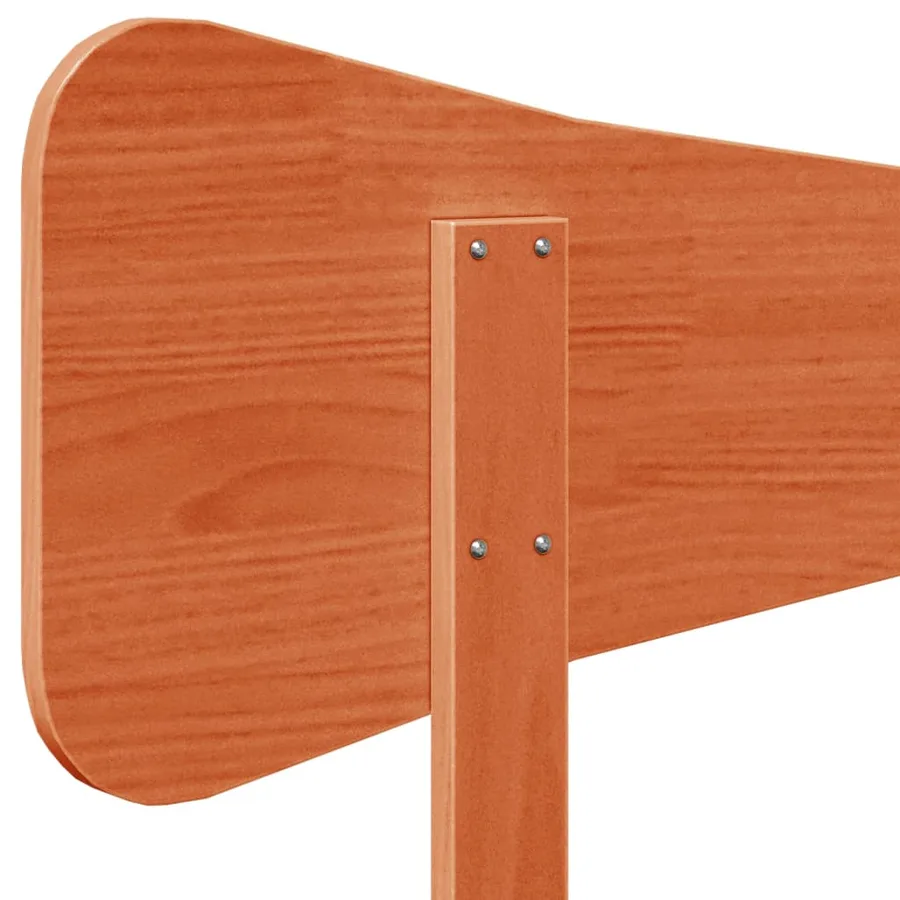 Tête de lit cire marron 90 cm bois massif de pin - 7