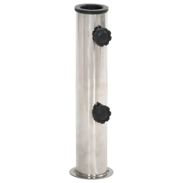 Base de parasol pour mât Ø38/48 mm argenté inox