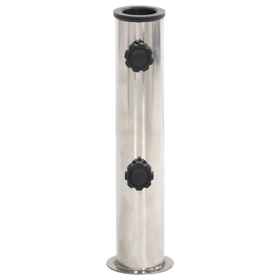 Base de parasol pour mât Ø38/48 mm argenté inox - 2