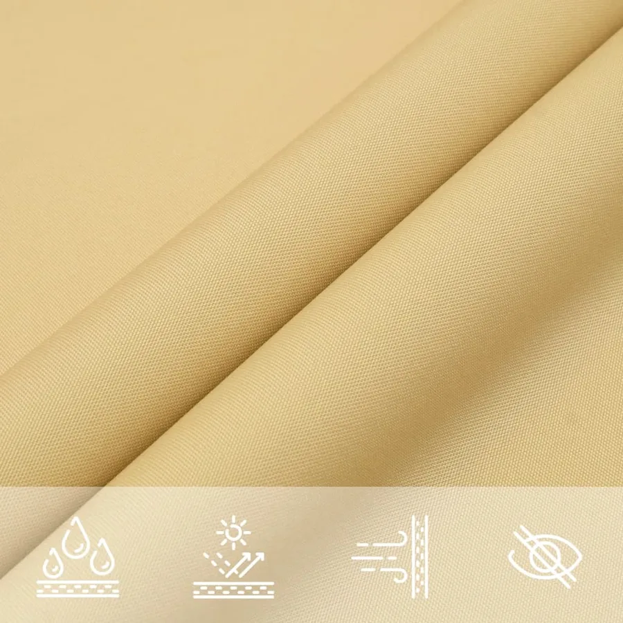 Voile d'ombrage sable 5x6x6 m 100 % polyester oxford - 7