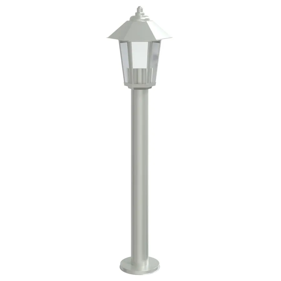 Lampadaire d'extérieur argenté 80 cm acier inoxydable - 4