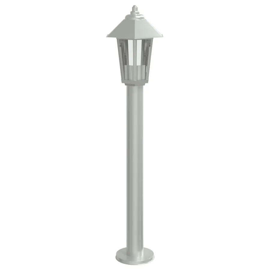Lampadaire d'extérieur argenté 80 cm acier inoxydable - 5