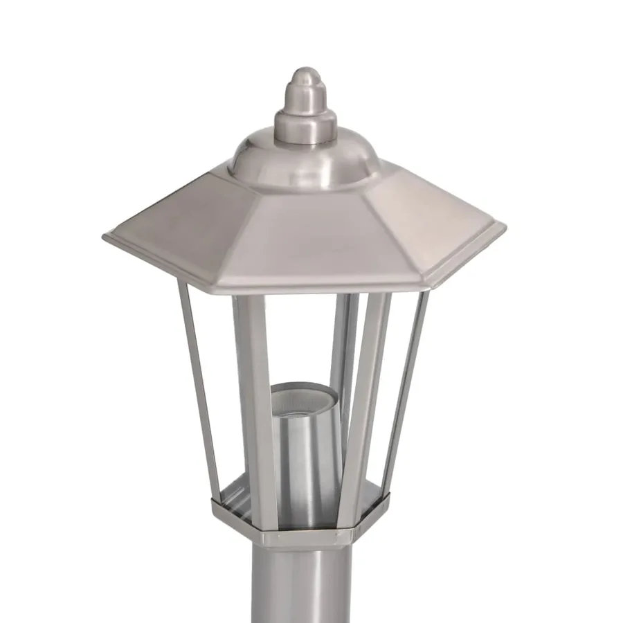 Lampadaire d'extérieur argenté 80 cm acier inoxydable - 6