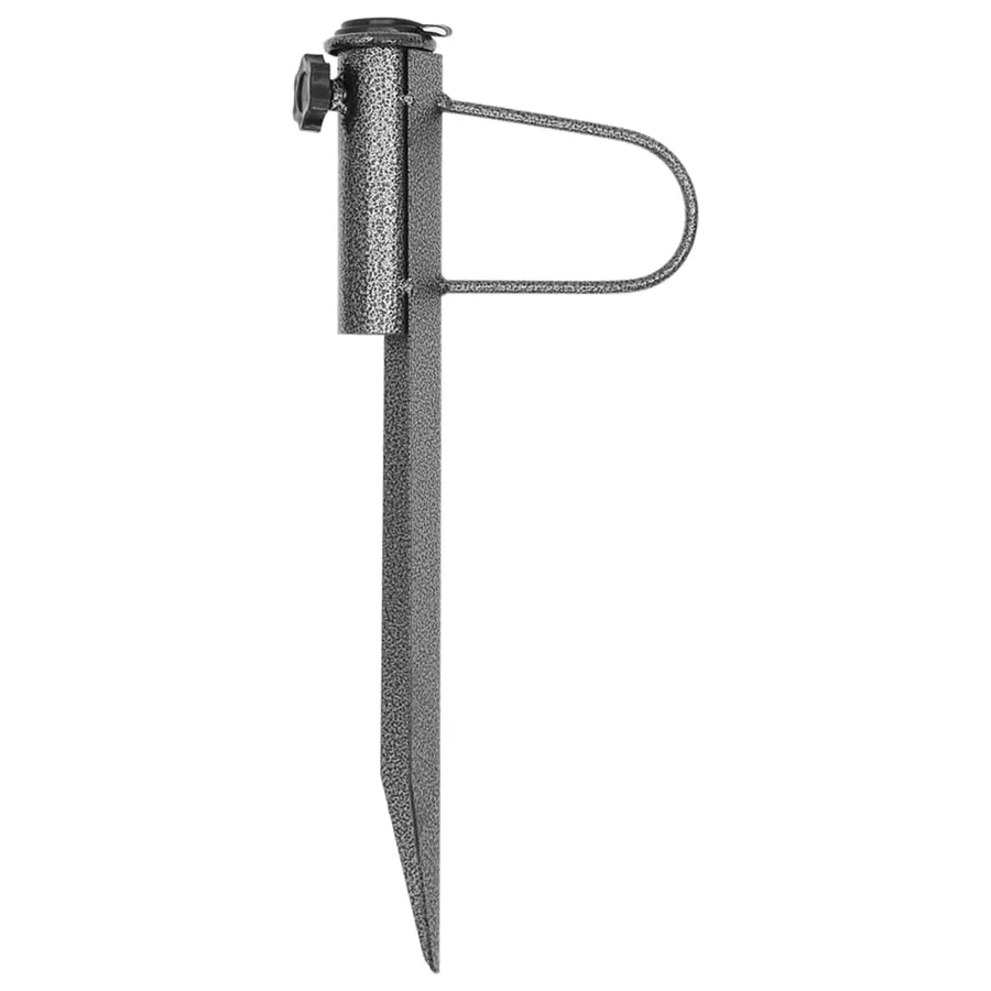 Supports de parasol avec piquets 2 pcs 19x42 cm acier galvanisé - 3