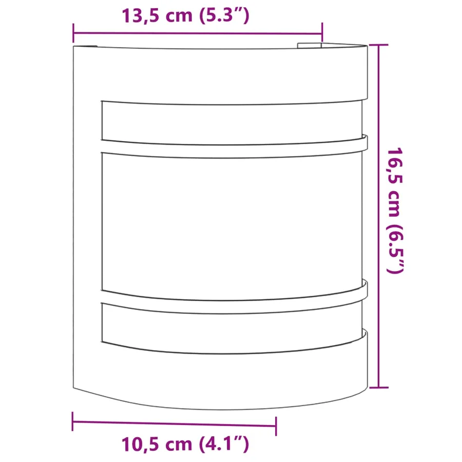 Appliques murales d'extérieur 2 pcs noir acier inoxydable - 7
