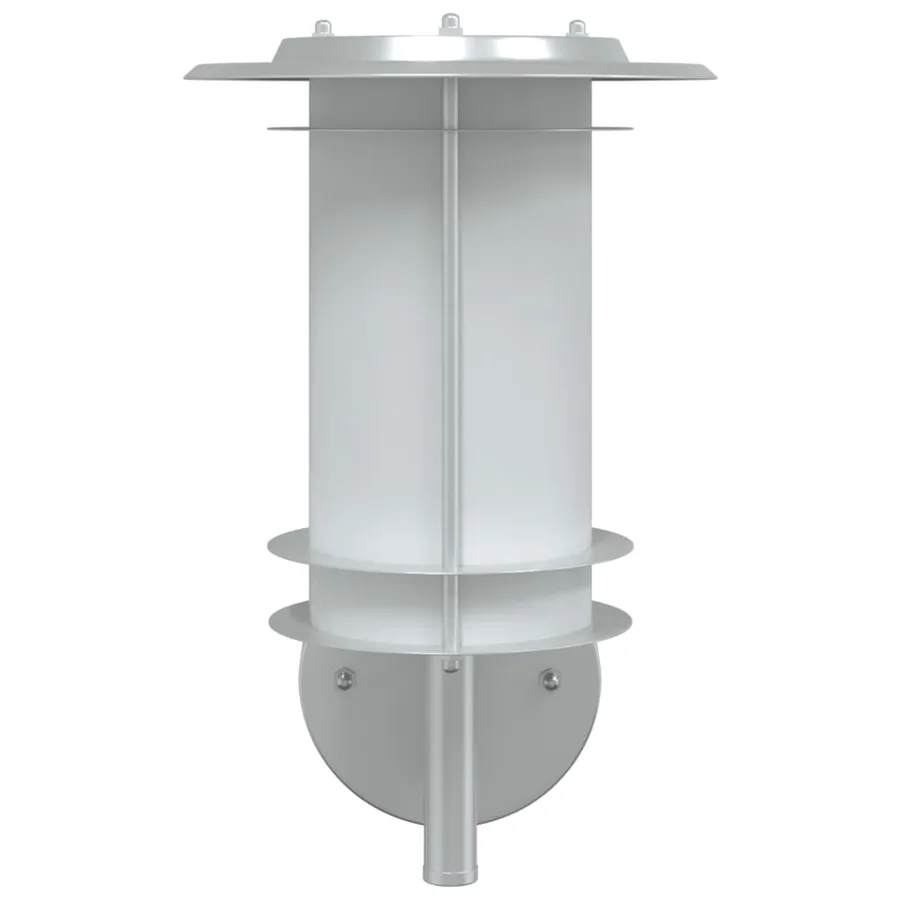 Applique murale d'extérieur argenté acier inoxydable - 4