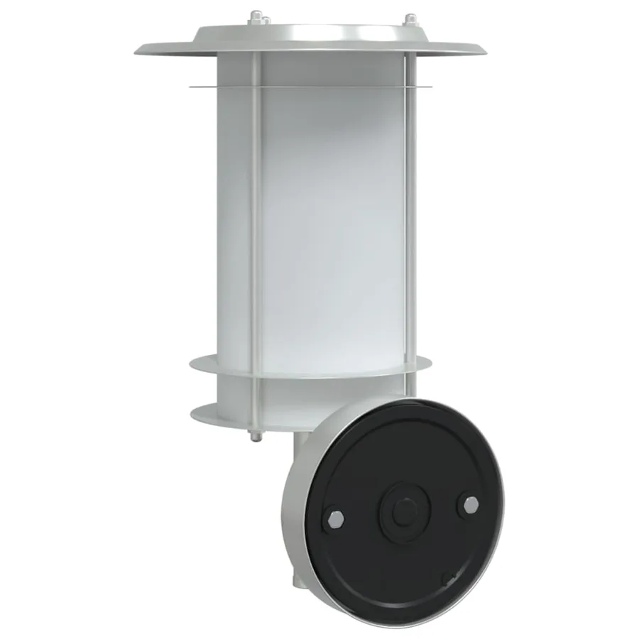 Applique murale d'extérieur argenté acier inoxydable - 6