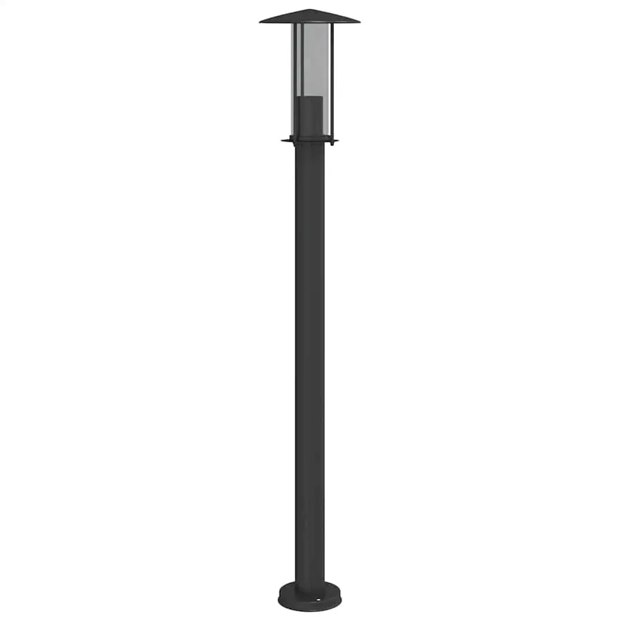 Lampadaire d'extérieur noir 100 cm acier inoxydable - 6