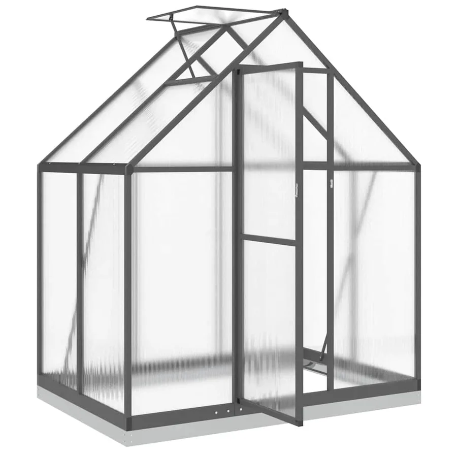 Serre avec cadre de base anthracite 169x114x202 cm aluminium - 6