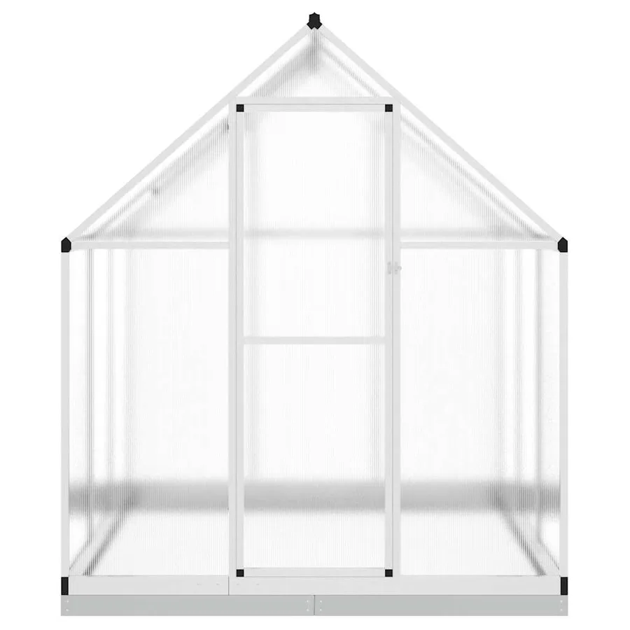 Serre avec cadre de base argenté 169x169x202 cm aluminium - 3