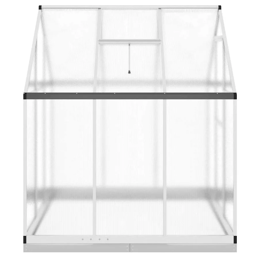 Serre avec cadre de base argenté 169x169x202 cm aluminium - 4