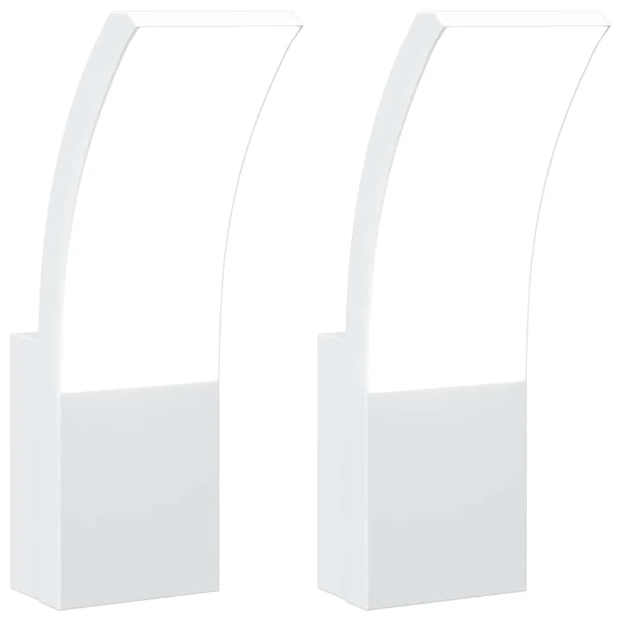 Appliques murales LED d'extérieur 2 pcs blanc - 2