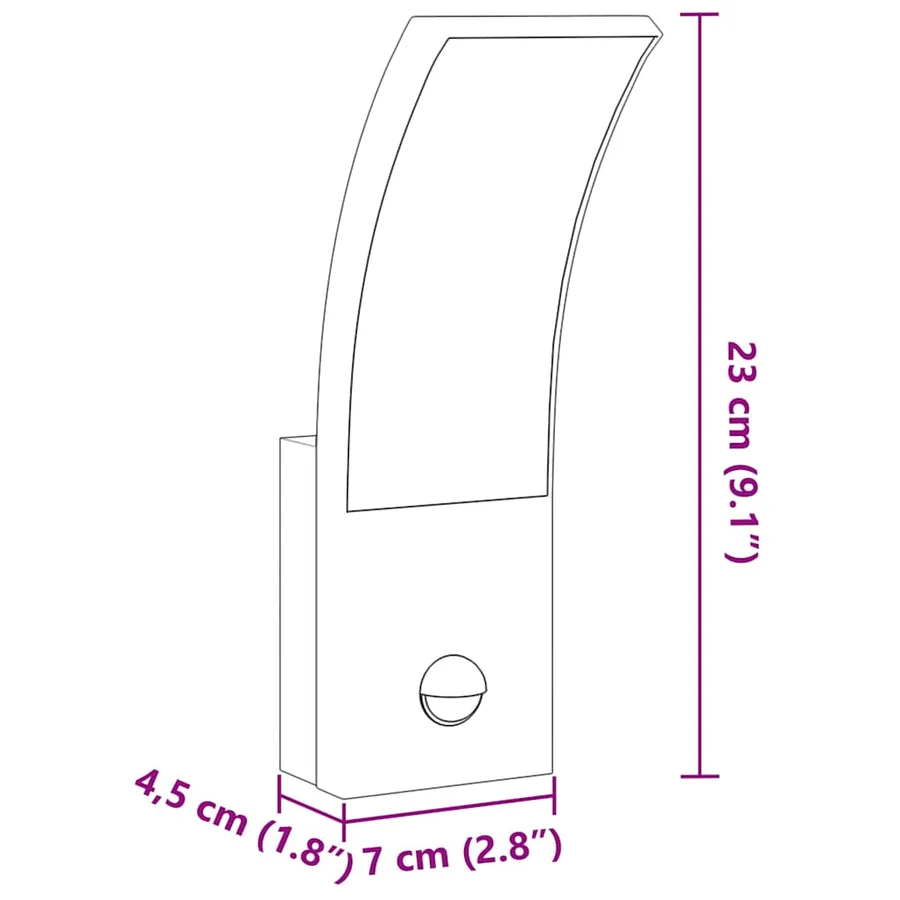 Appliques murales LED d'extérieur avec capteurs 2 pcs blanc - 9