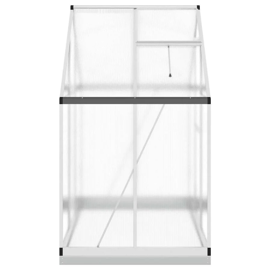 Serre avec cadre de base argenté 169x114x202 cm aluminium - 4