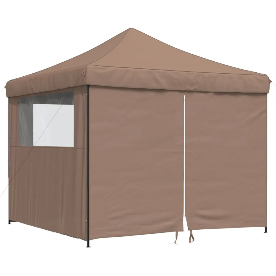 Tente de réception pliable escamotable avec 4 parois latérales - 2