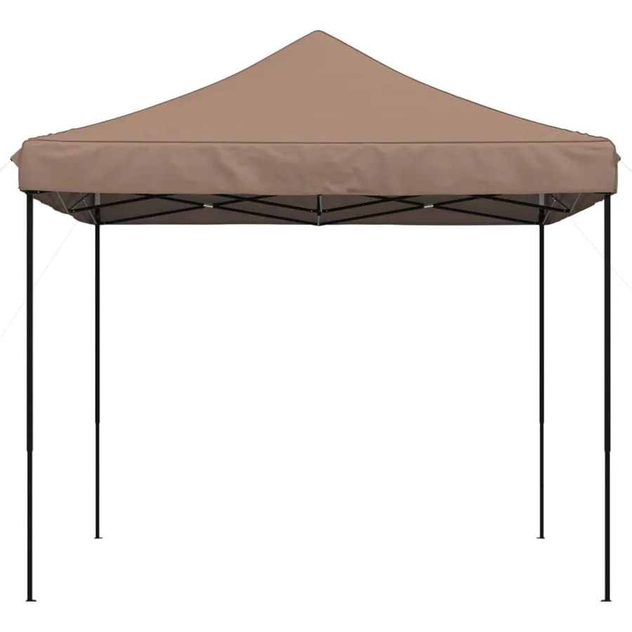 Tente de réception pliable escamotable marron 292x292x315 cm - 3