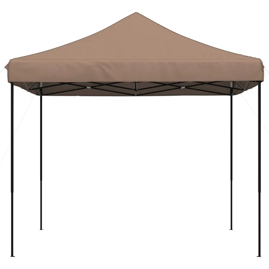 Tente de réception pliable escamotable marron 292x292x315 cm - 4