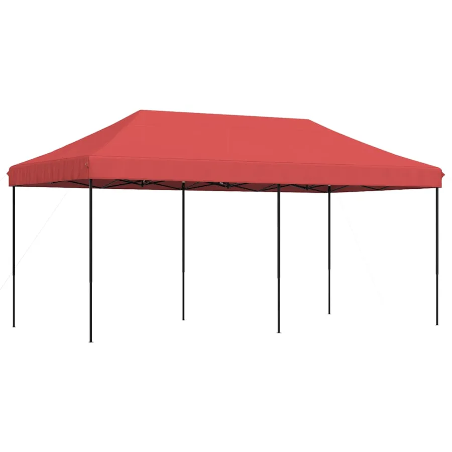 Tente de réception pliable escamotable bordeaux 580x292x315 cm - 5