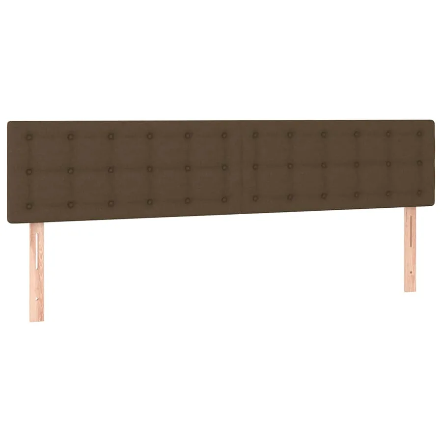 Cadre de lit sans matelas marron foncé 120x190 cm tissu - 8