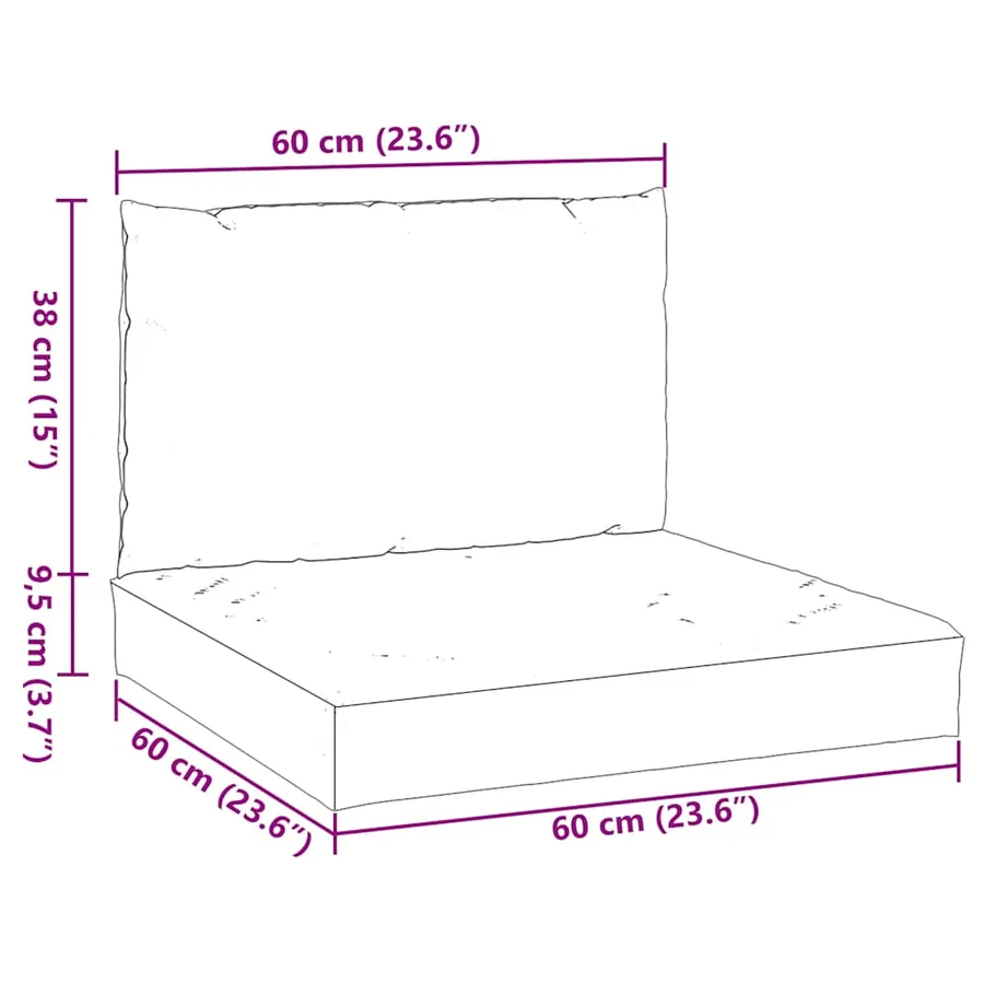 Coussins de palette lot de 2 motif de feuilles tissu - 10
