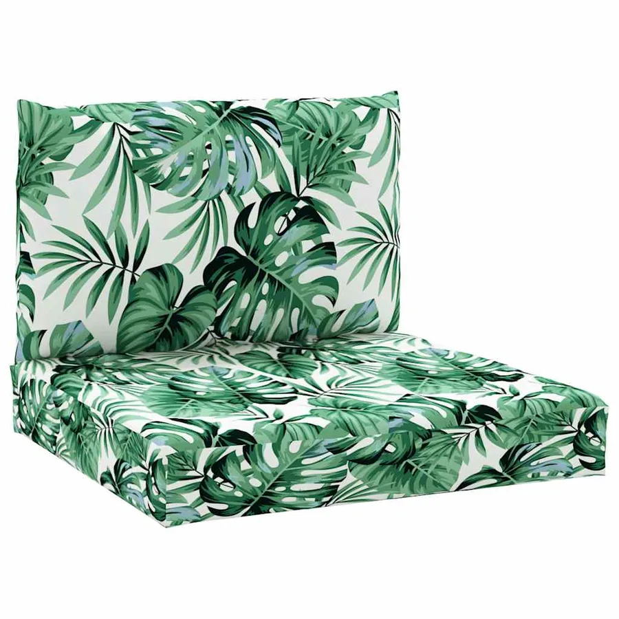Coussins de palette lot de 2 motif de feuilles tissu - 2