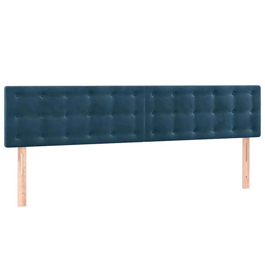 Sommier à lattes de lit et matelas bleu foncé 120x190cm velours - 7