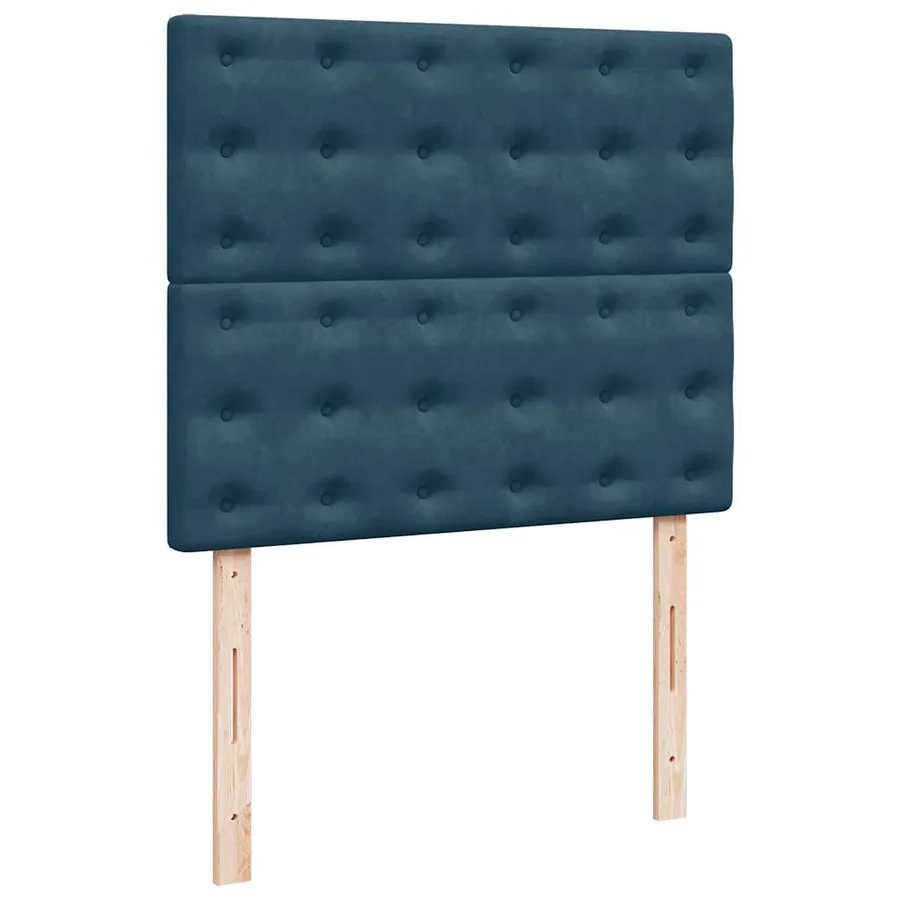 Sommier à lattes de lit avec matelas LED bleu foncé 120x190 cm - 9