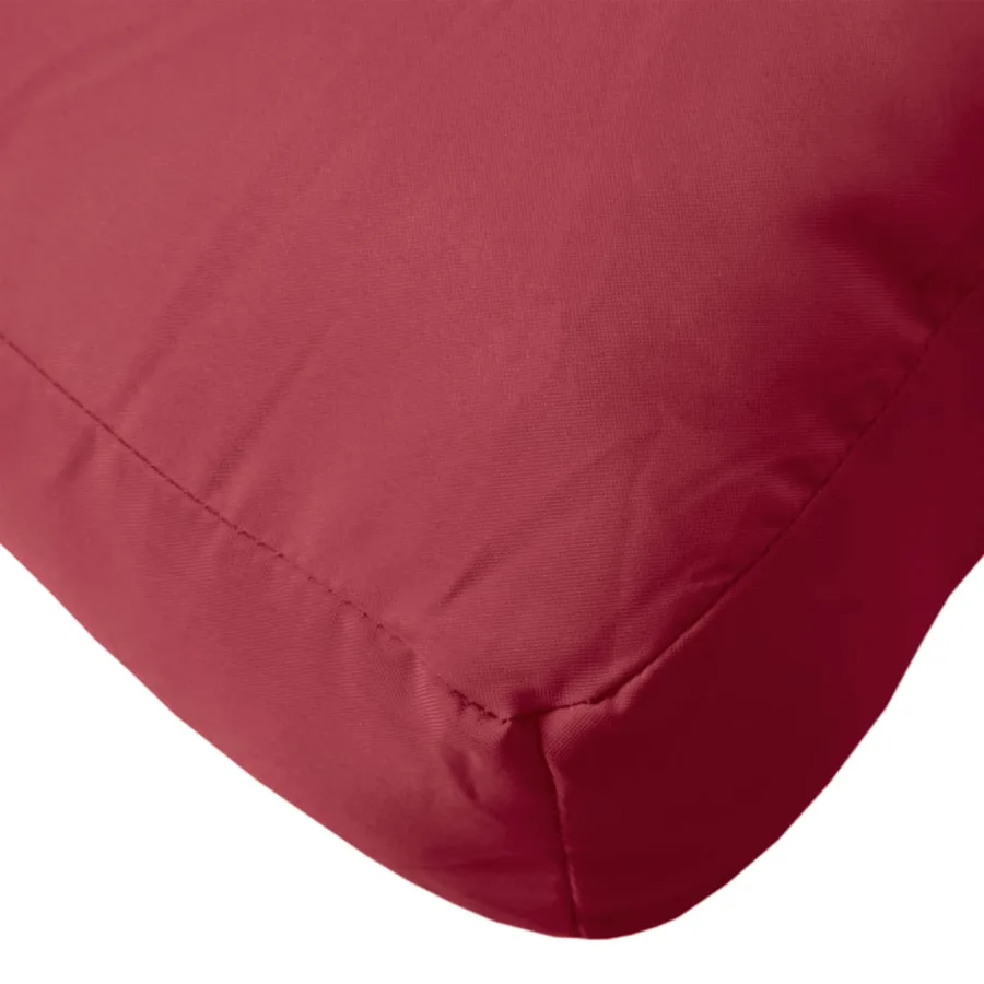 Coussins de palette lot de 5 rouge bordeaux tissu - 8