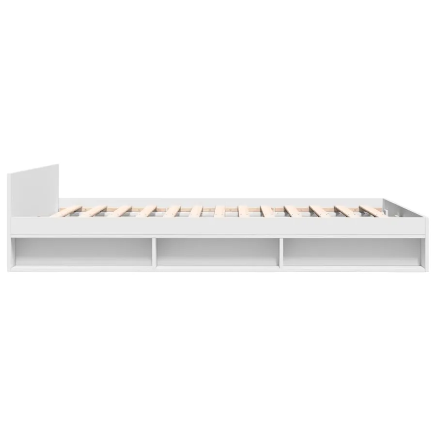 Cadre de lit avec tiroirs sans matelas blanc 140x200 cm - 5