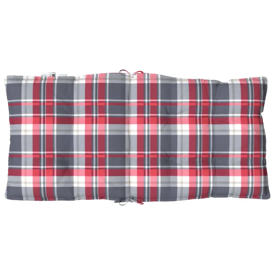 Coussins de chaise à dossier bas lot de 6 motif carreaux rouge - 7