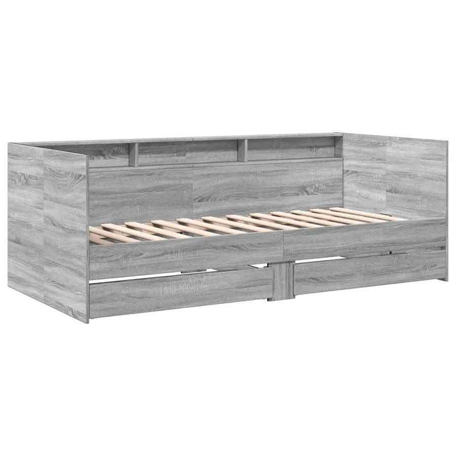 Lit de jour avec tiroirs sans matelas sonoma gris 90x190 cm - 3
