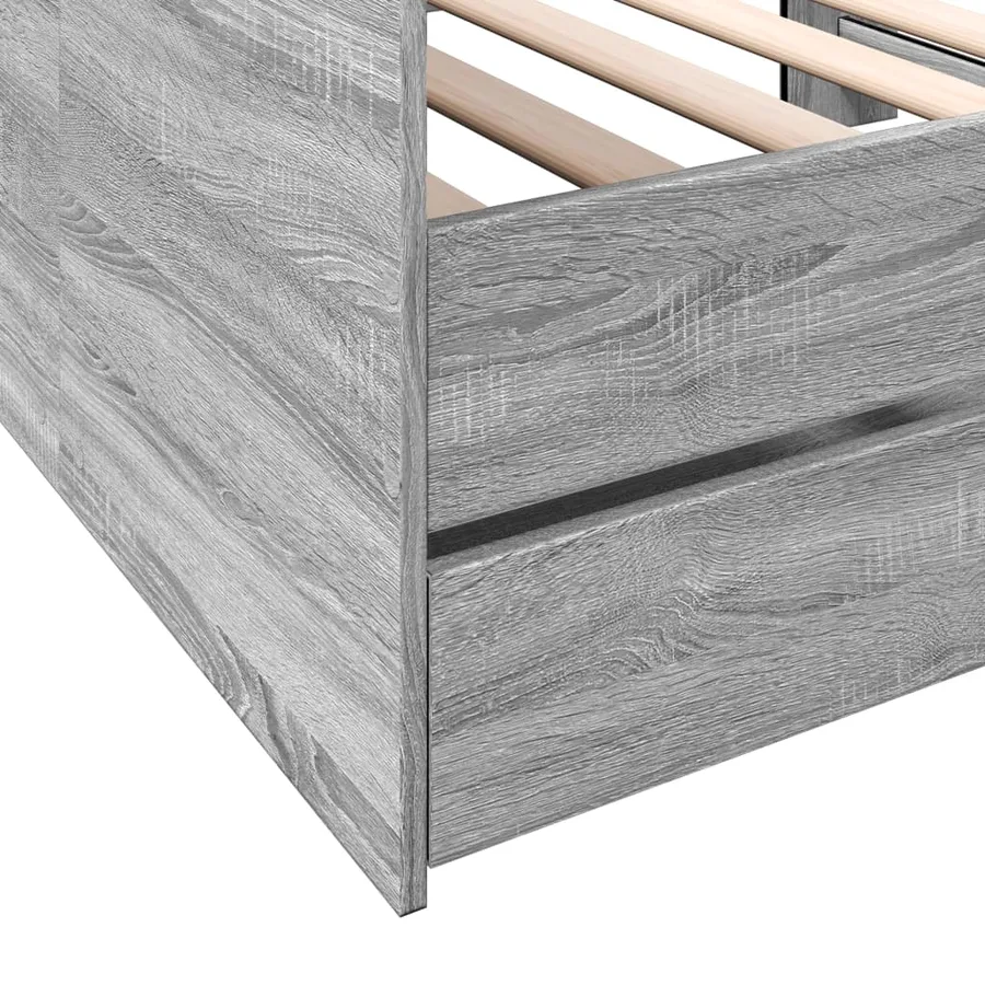 Lit de jour avec tiroirs sans matelas sonoma gris 90x190 cm - 7